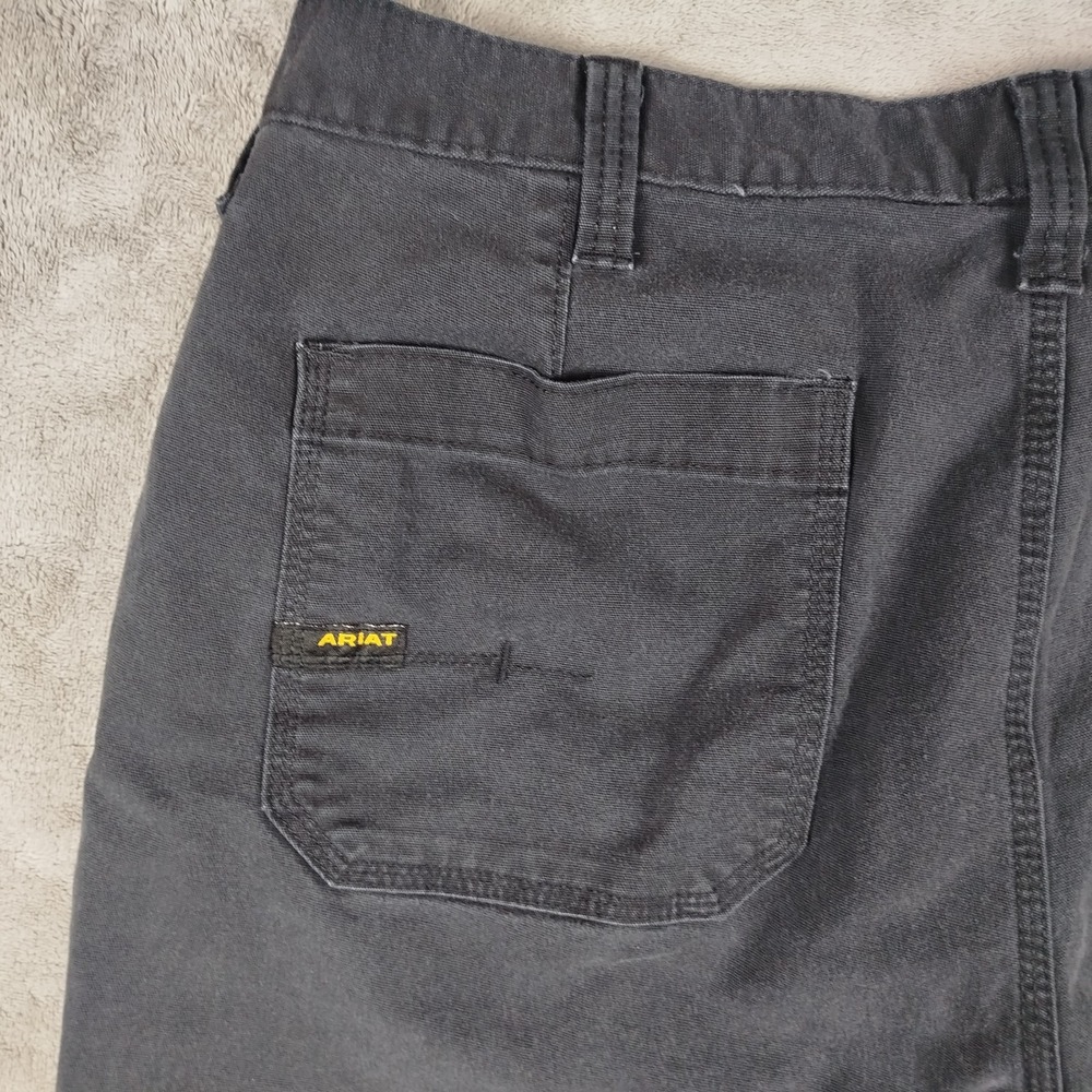 Ariat Rebar M7 Slim Straight Leg Black Jeans Mens Size 38x32 Workwear‎ - Picture 9 of 14